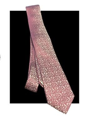 Vintage HBNY Pink Patterned Silk Tie
